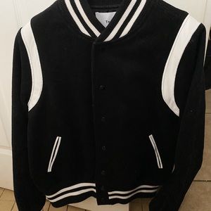 Black and White varsity jacket from Artizia